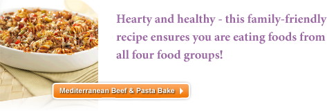 Mediterranean Beef & Pasta Bake