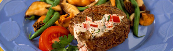 Grilled Beef Tenderloin with Herbed Chèvre