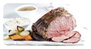 Classic Roast Beef with Rosemary Cream Sauce