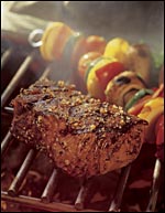 Picture of a steak on a grill