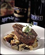 Picture of a steak served on a plate