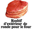 Rosbif d'extérieur de ronde pour le four